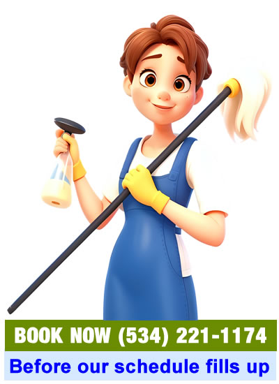 Professional cleaning team at work